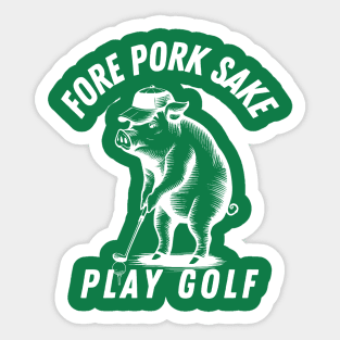 Golf Lover-Funny Pig Sticker